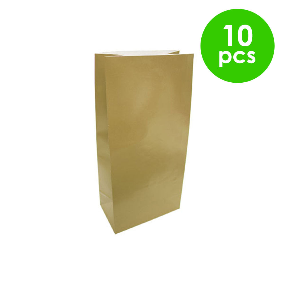 10 Pcs. Small Paper Treat Bag - Kraft (18x9x5.5 Cm) (24 Packs)