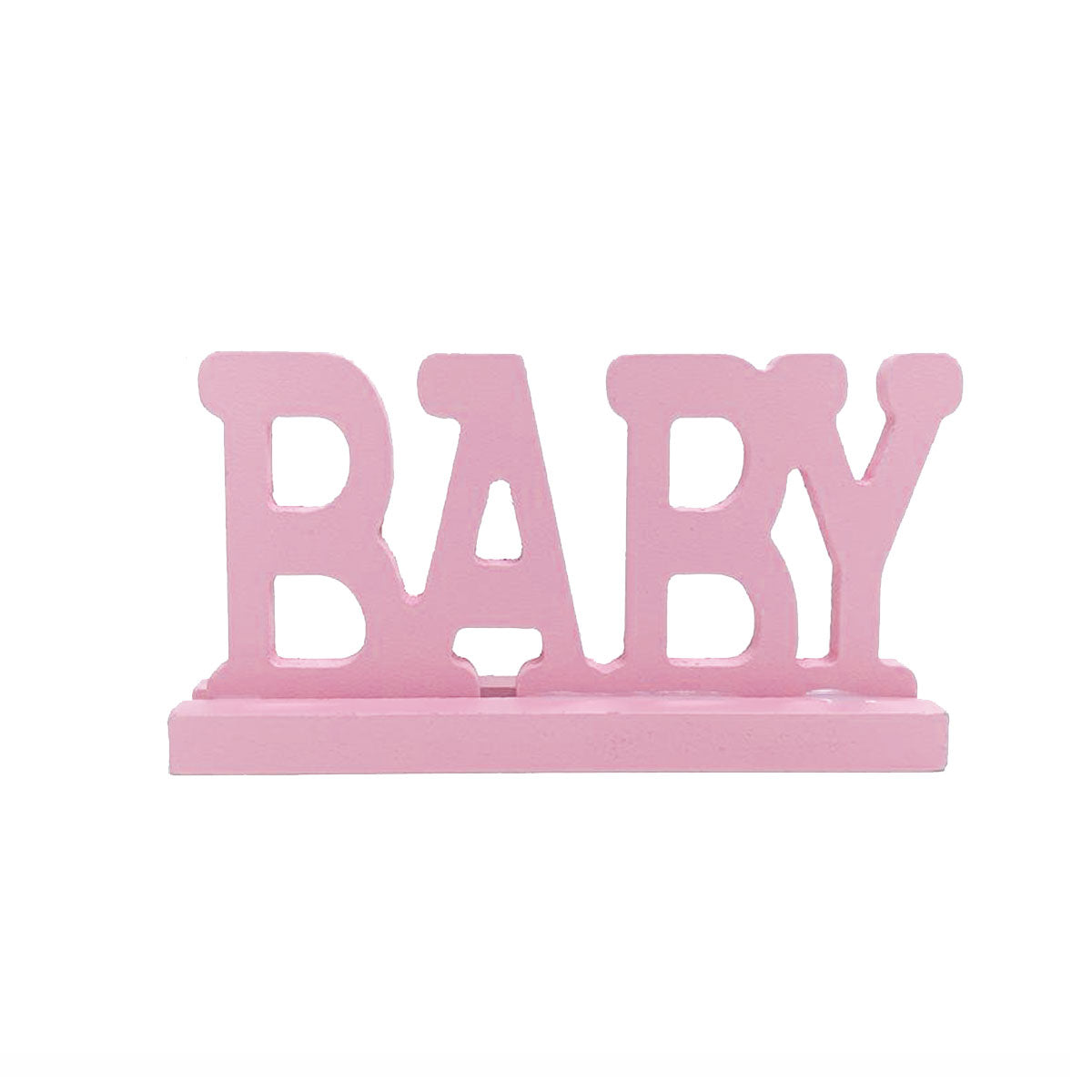 2.5"x5" Sign With Base - Baby (Pink) (24 Packs)