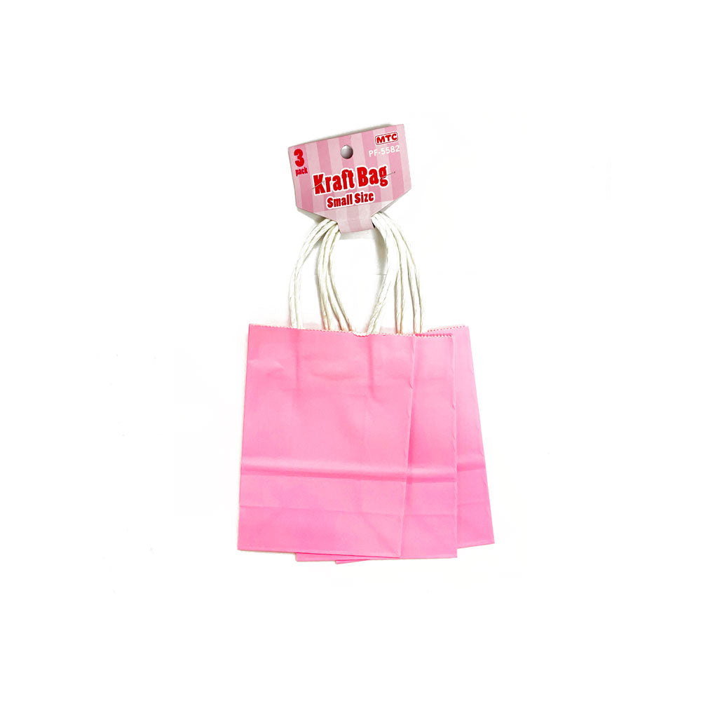 3 Pcs. Pink Kraft Bag - Small (24 Packs)