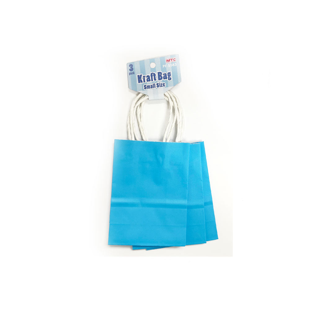 3 Pcs. Light Blue Kraft Bag - Small (24 Packs)