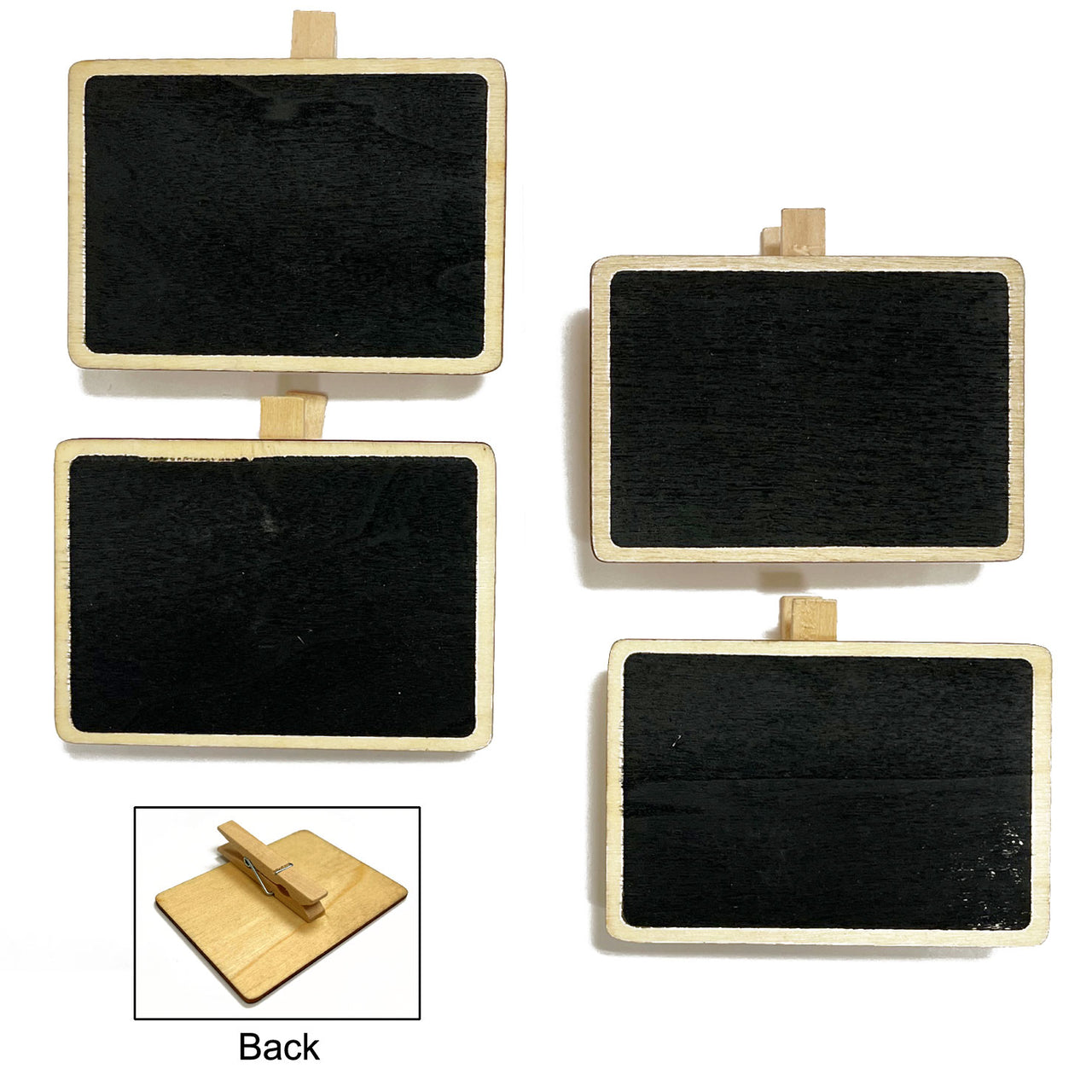 4 Pcs. Natural Blackboard With Clip (24 Packs)