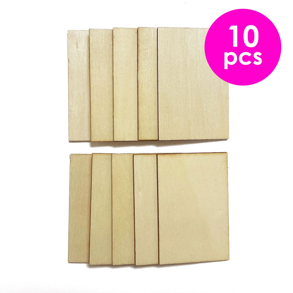 20 Pcs. 4x6 cm Unfinished Rectangle Wood Cutouts (24 Packs)