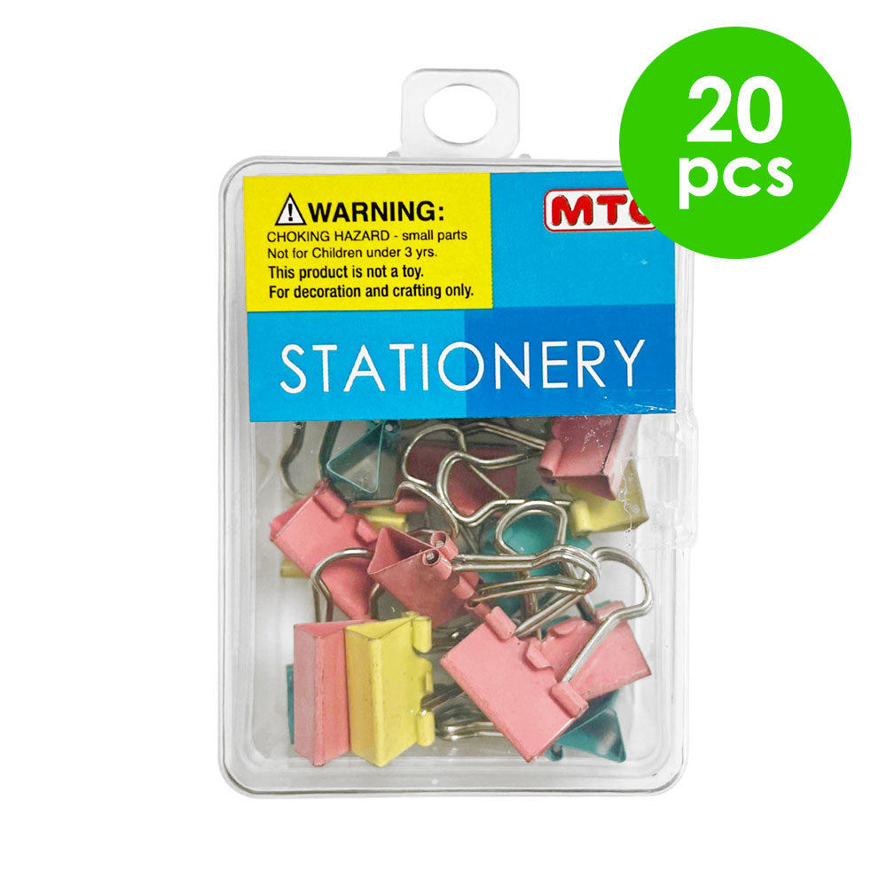 20 Pcs. 1.5 Mm Binder Clips - Assorted (24 Packs)