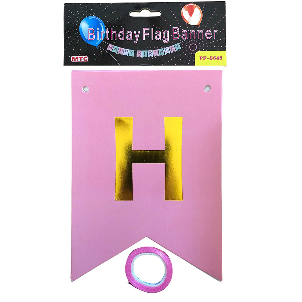 Birthday Flag Banner - Pastel (24 Packs)