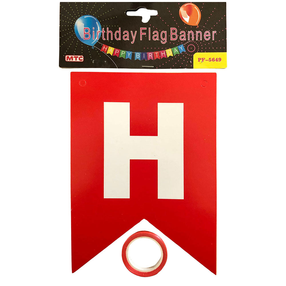 Birthday Flag Banner - Bright (24 Packs)