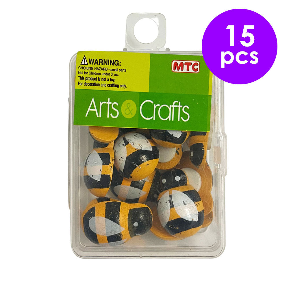 15 Pcs. 15x20 mm  Painted Bees (24 Packs)