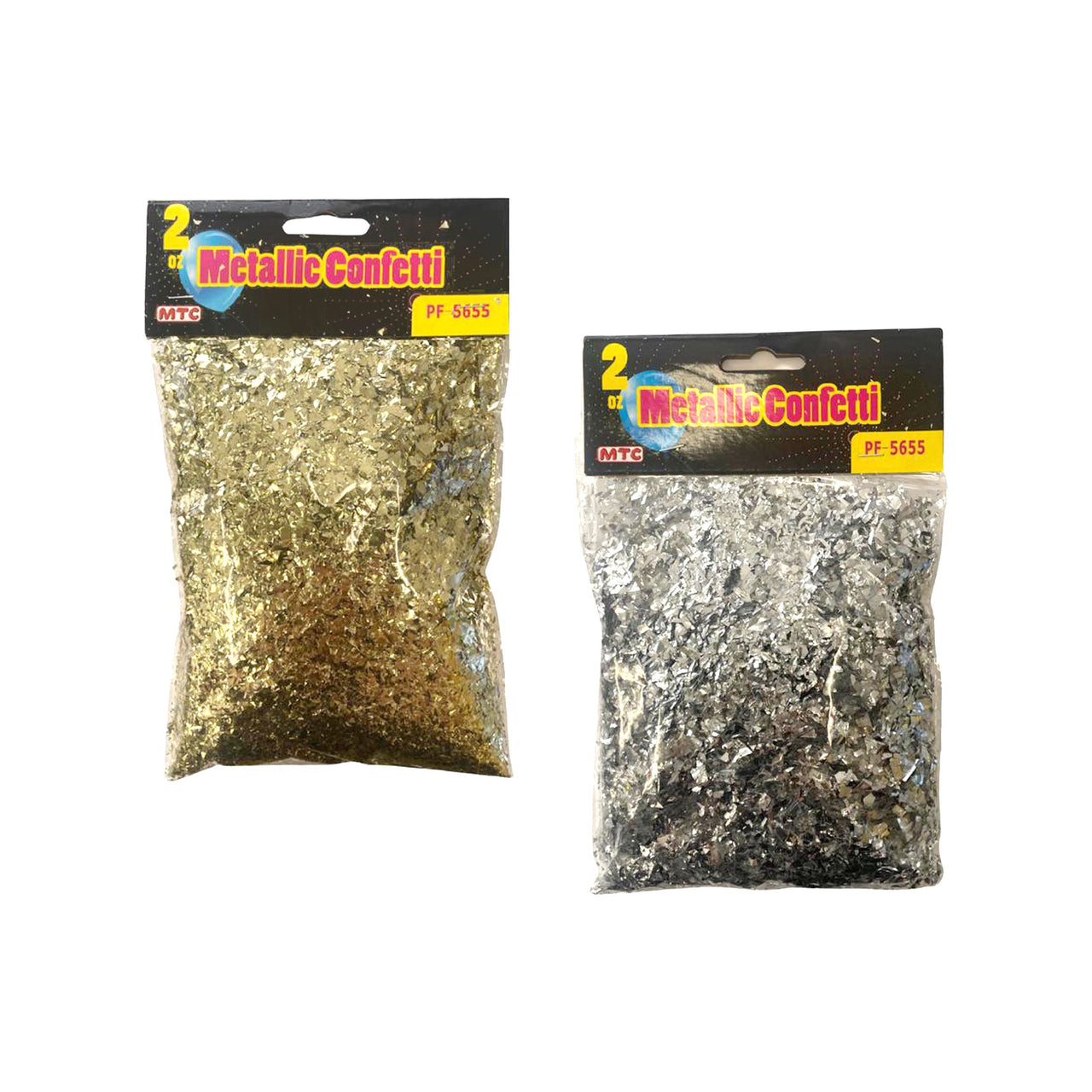2 Oz. Metallic Confetti - Gold Silver (24 Packs)