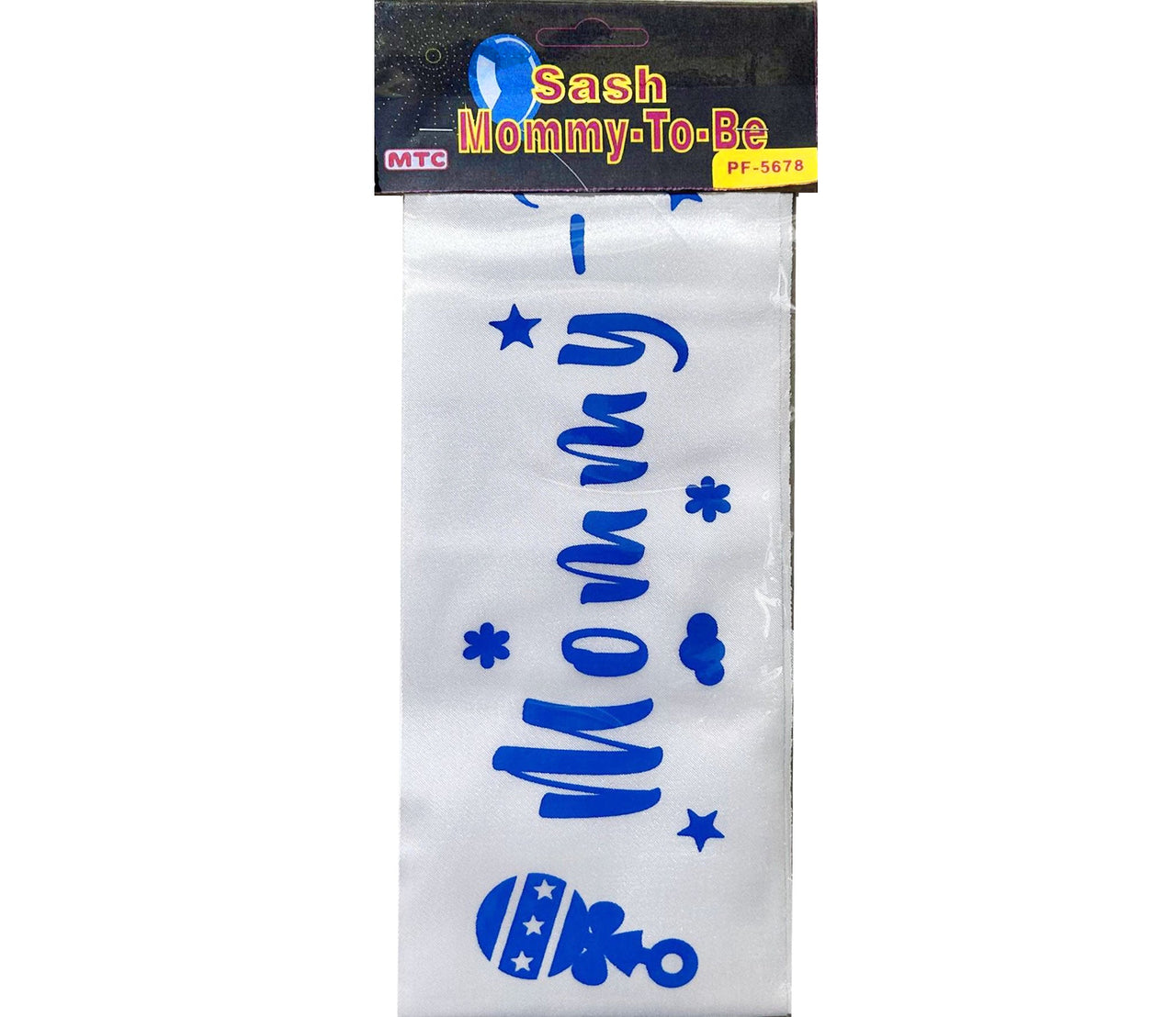 Mommy To Be Party Sash - Blue (24 Packs)