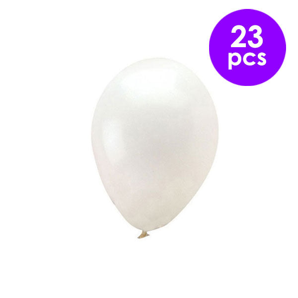 23 Pcs. 5" Bright Balloons - White (24 Packs)