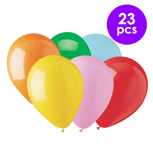 23 Pcs. 5" Bright Balloons - Assorted (24 Packs)