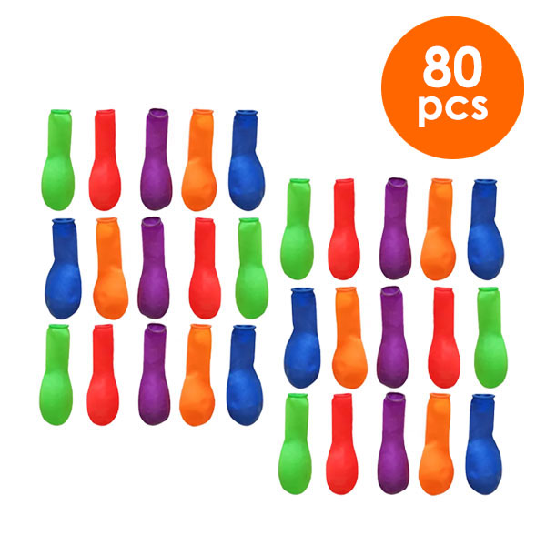 80 Pcs. 3" Water Balloons - Neon (24 Packs)