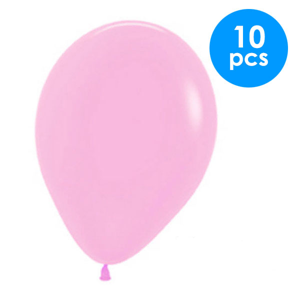 10 Pcs. 12" Pastel Balloons - Pink (24 Packs)