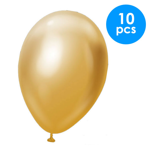 10 Pcs. 12" Pearlized Balloons - Gold (24 Packs)