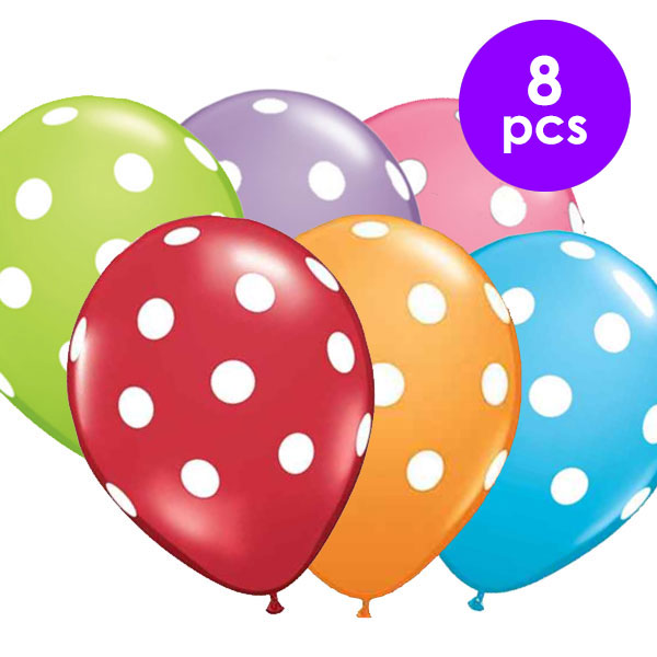 8 Pcs. 12 Printed Balloons - Assorted