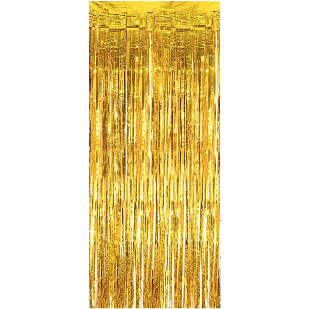 1x2m Foil Fringe Curtain - Gold (24 Packs)