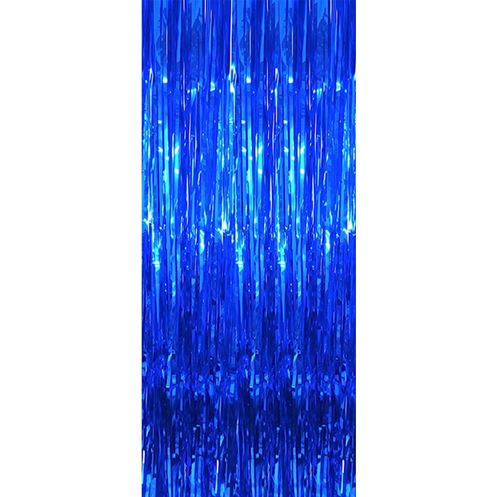 1x2m Foil Fringe Curtain - Blue (24 Packs)
