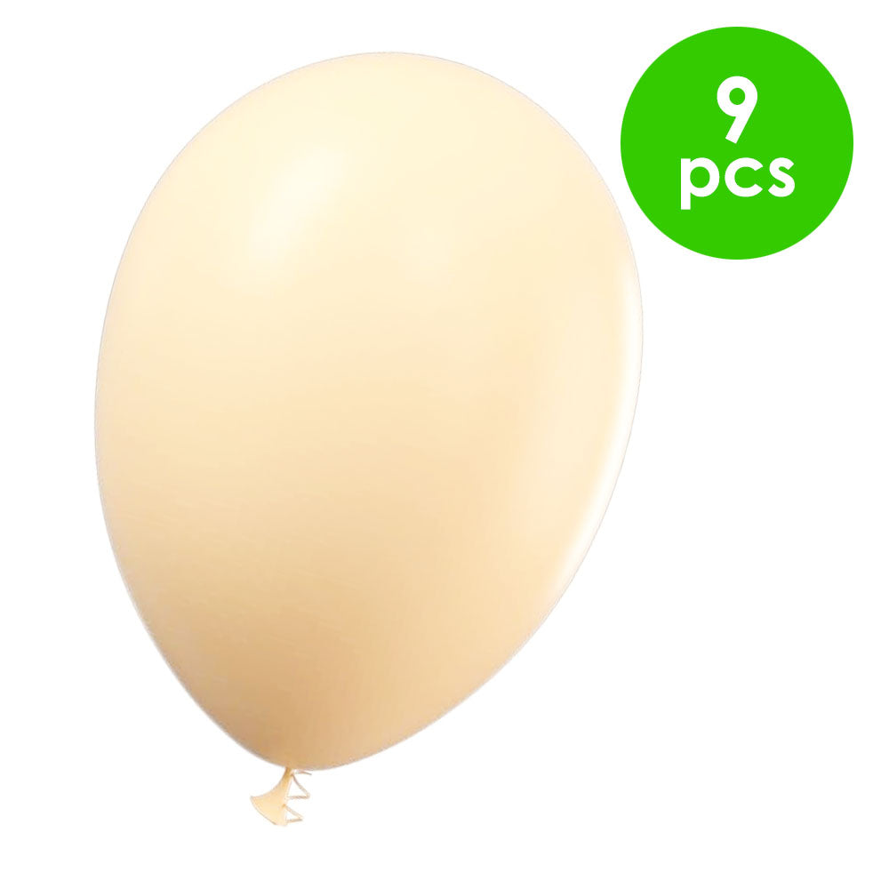 9 Pcs.  12" Antique Balloons - Ivory (24 Packs)