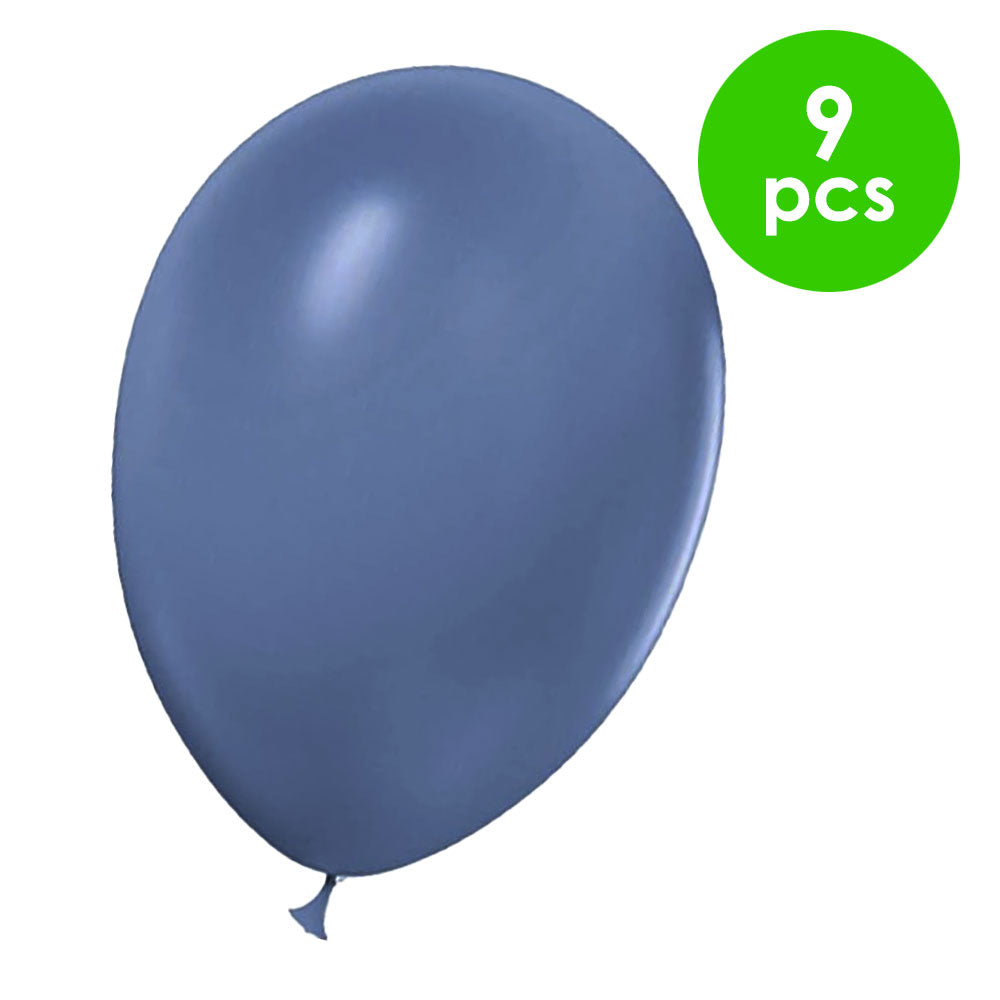 9  Pcs. 12" Antique Balloons - Blue (24 Packs)