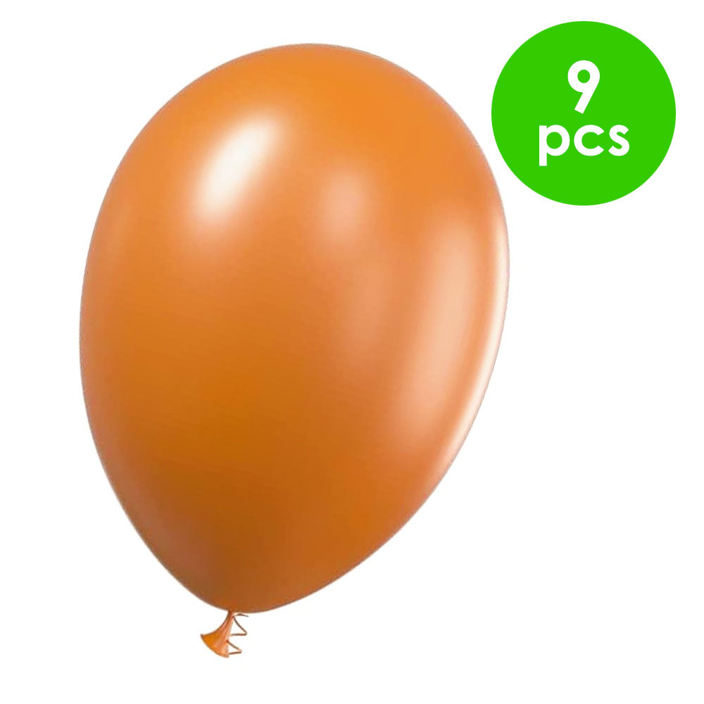 9 Pcs.  12" Antique Balloons - Orange (24 Packs)