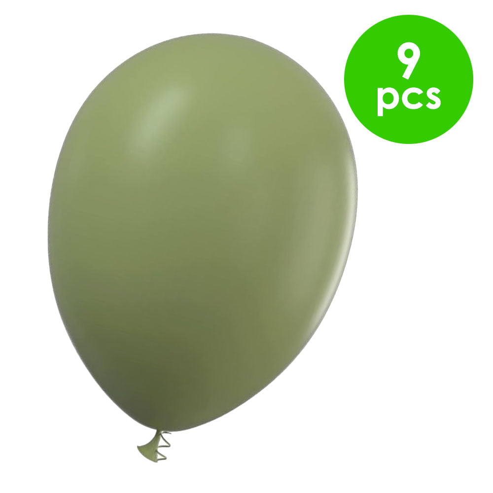 9 Pcs. 12" Antique Balloons - Green (24 Packs)