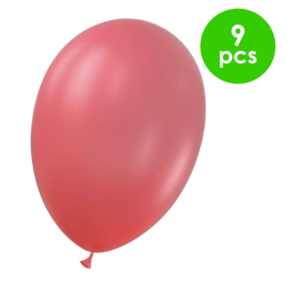 9 Pcs. 12" Antique Balloons - Red (24 Packs)