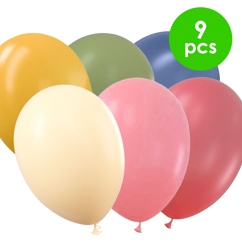 9 Pcs. 12" Antique Balloons - Assorted (24 Packs)