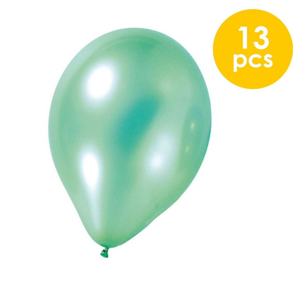 13 Pcs. 10" Pearlized Balloons - Green (24 Packs)
