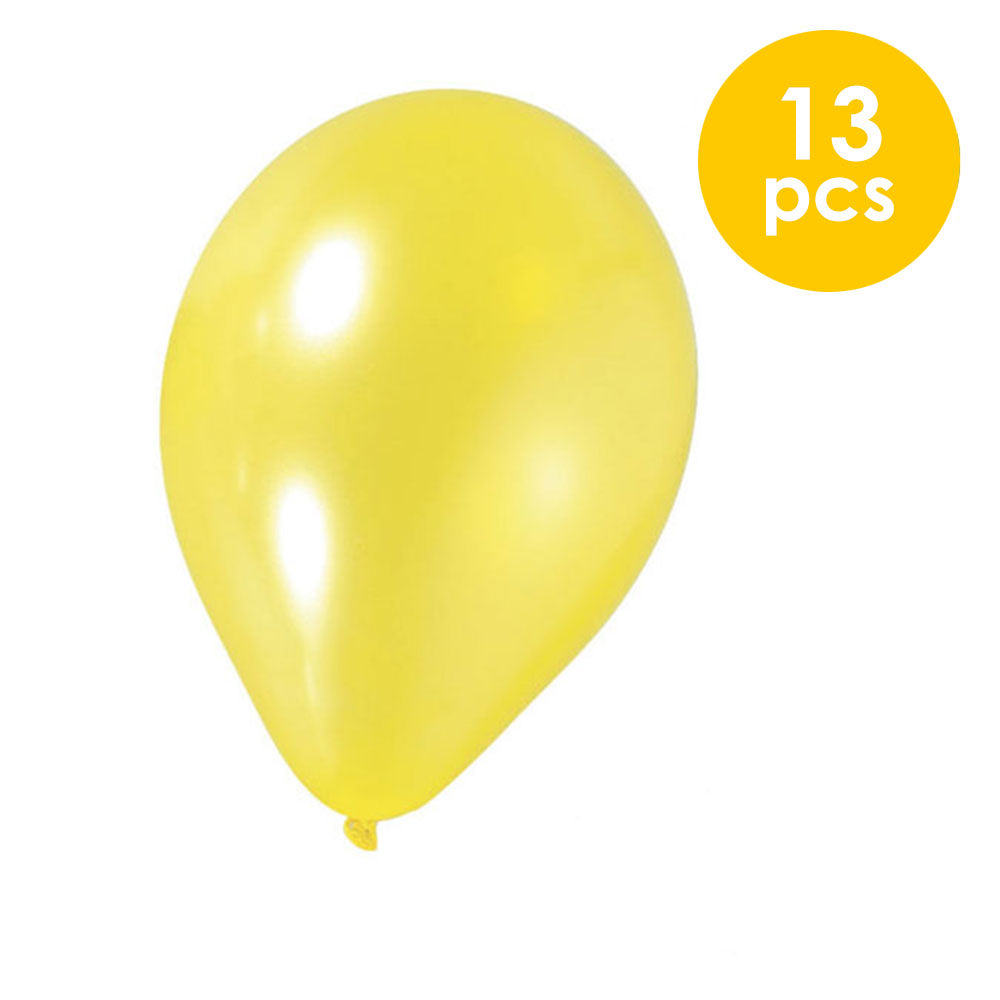 13 Pcs. 10" Pearlized Balloons - Yellow (24 Packs)