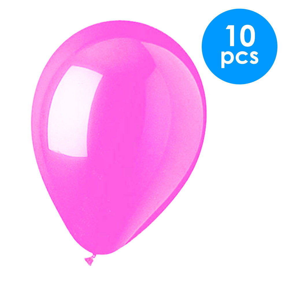 10 Pcs. 12" Balloons - Hot Pink (24 Packs)