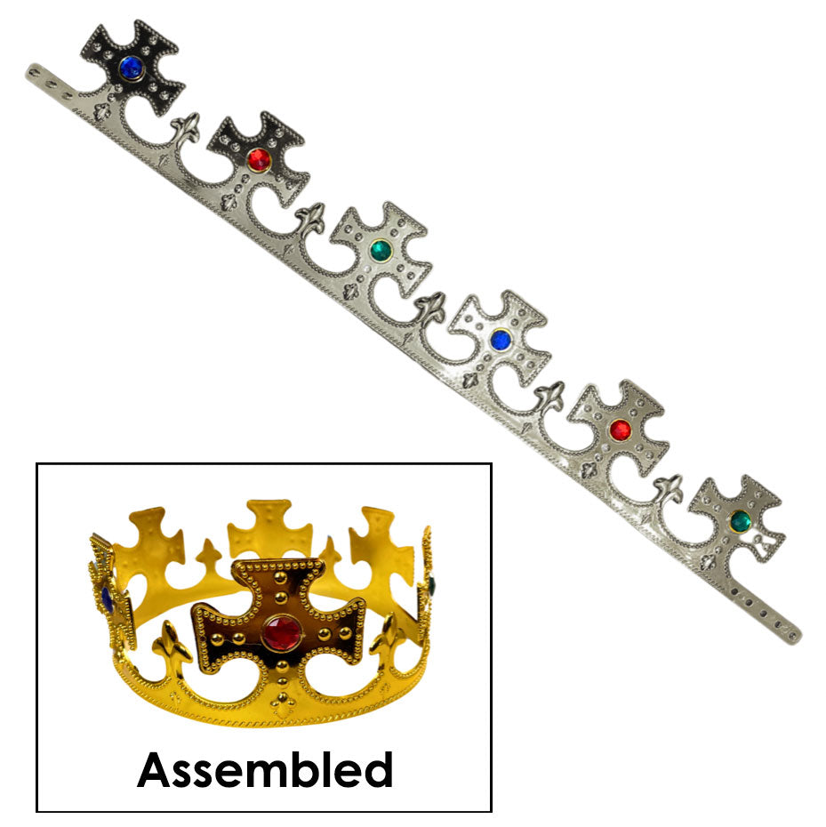 Plastic King Crown - Assorted (24 Packs)