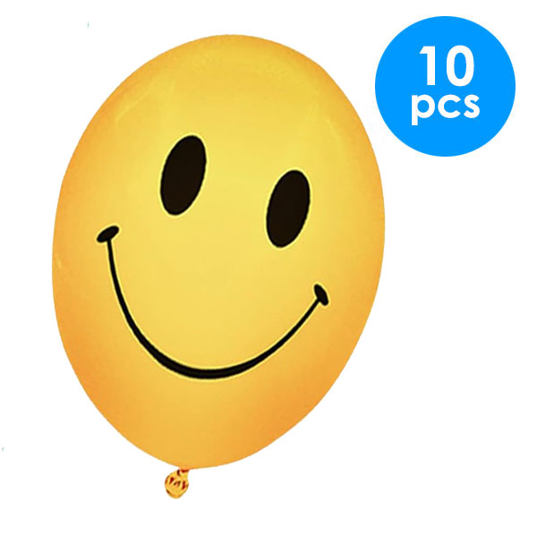 10 Pcs. 12" Smiling Face Balloons (24 Packs)