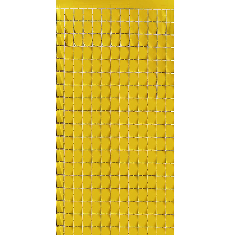 1x2m Foil Disco Curtain - Gold (24 Packs)