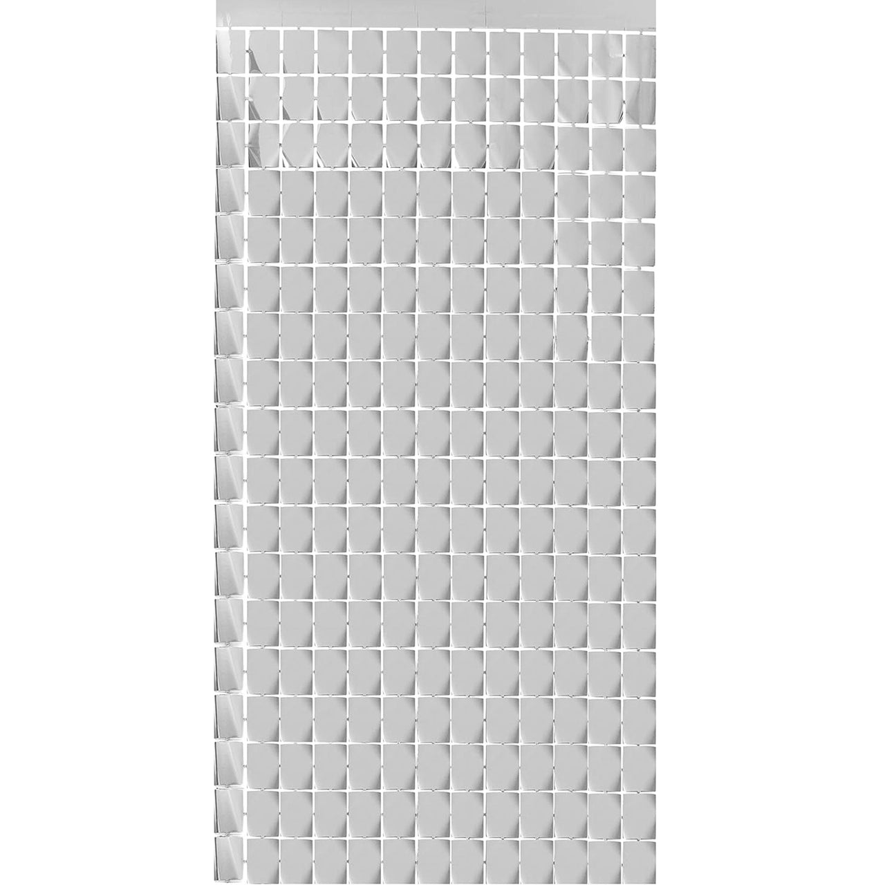 1x2m Foil Disco Curtain - Silver (24 Packs)