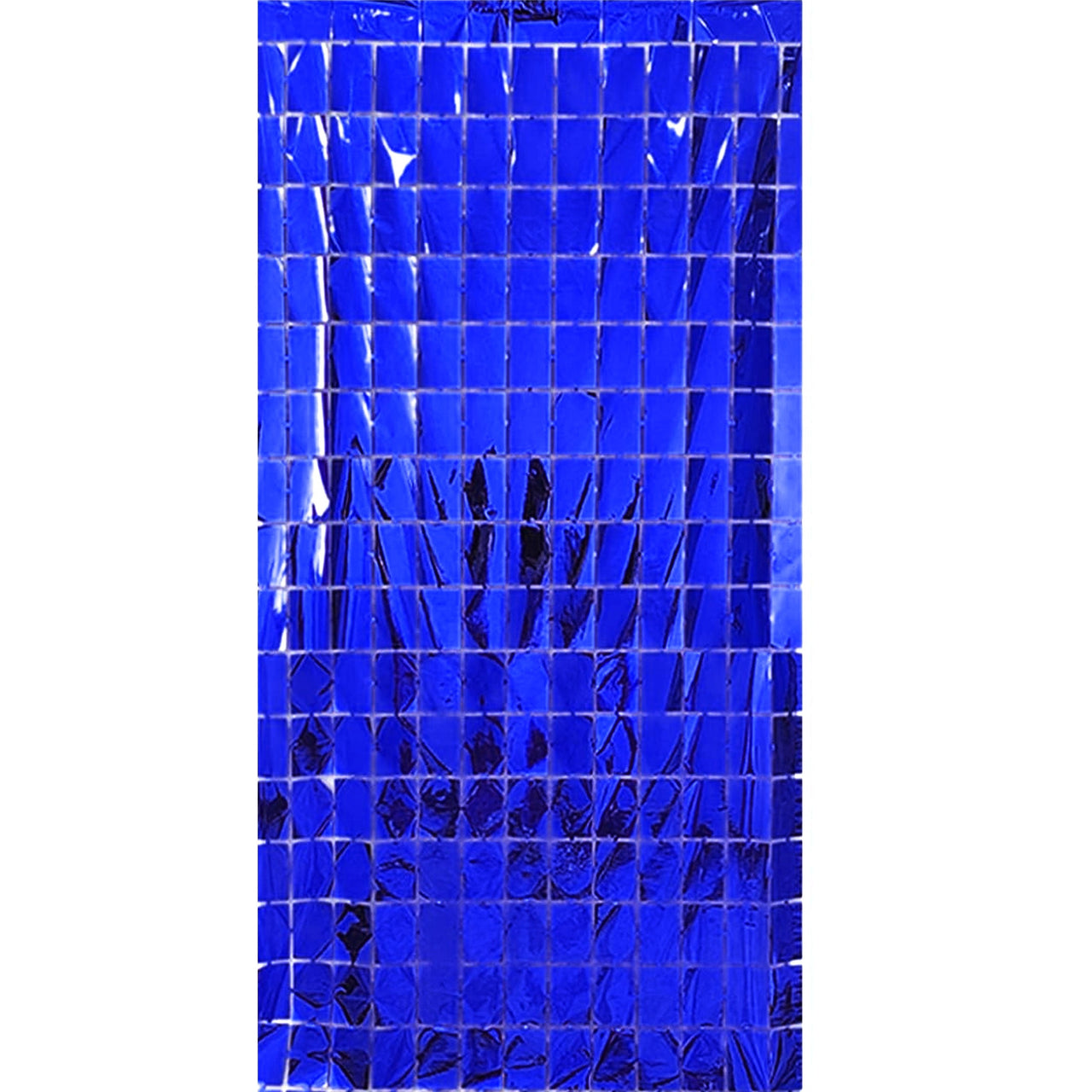 1x2m Foil Disco Curtain - Blue (24 Packs)