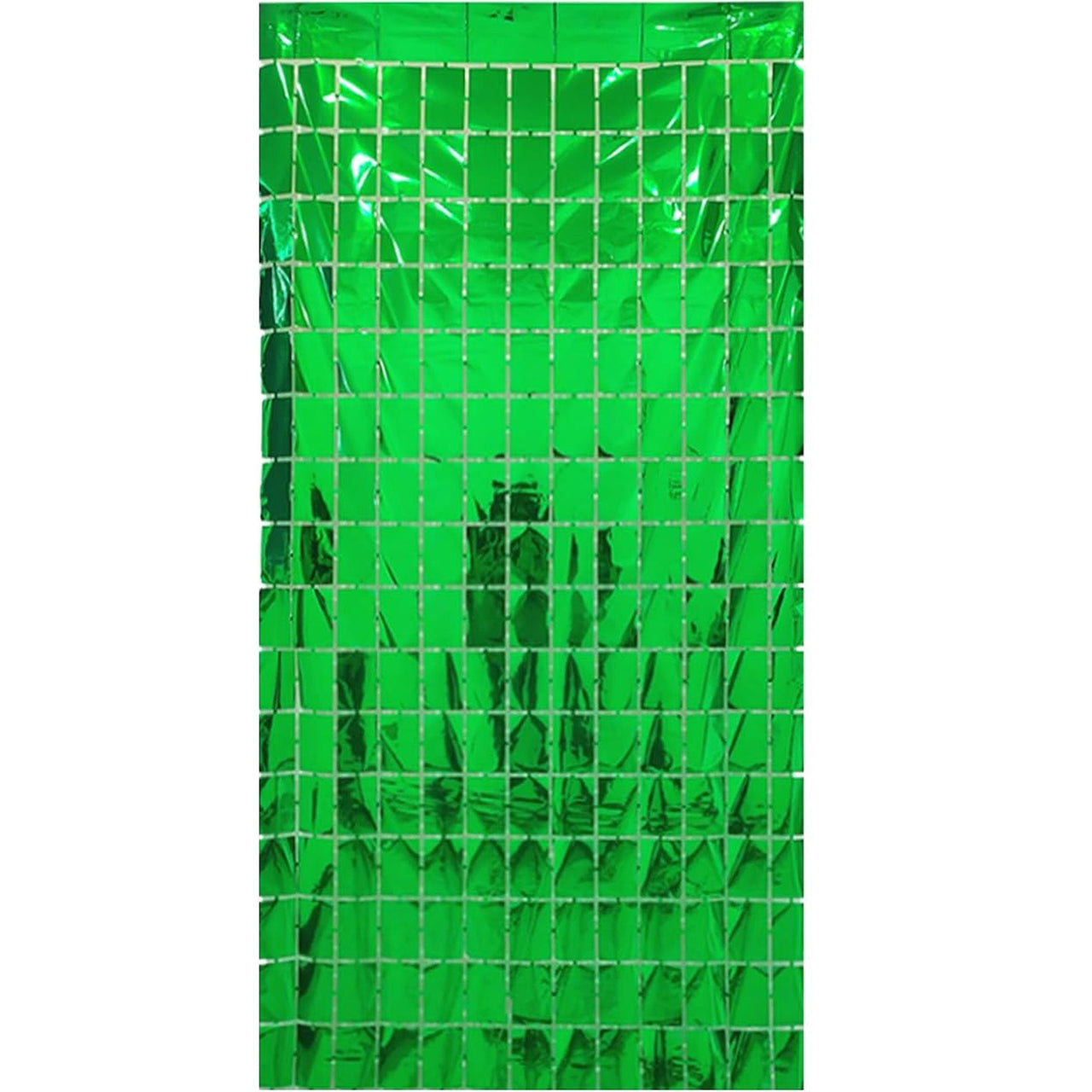1x2m Foil Disco Curtain - Green (24 Packs)