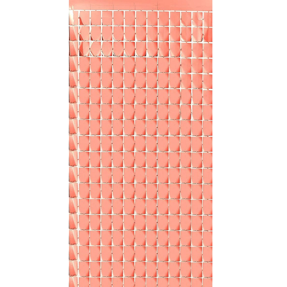 1x2m Foil Disco Curtain - Rose Gold (24 Packs)
