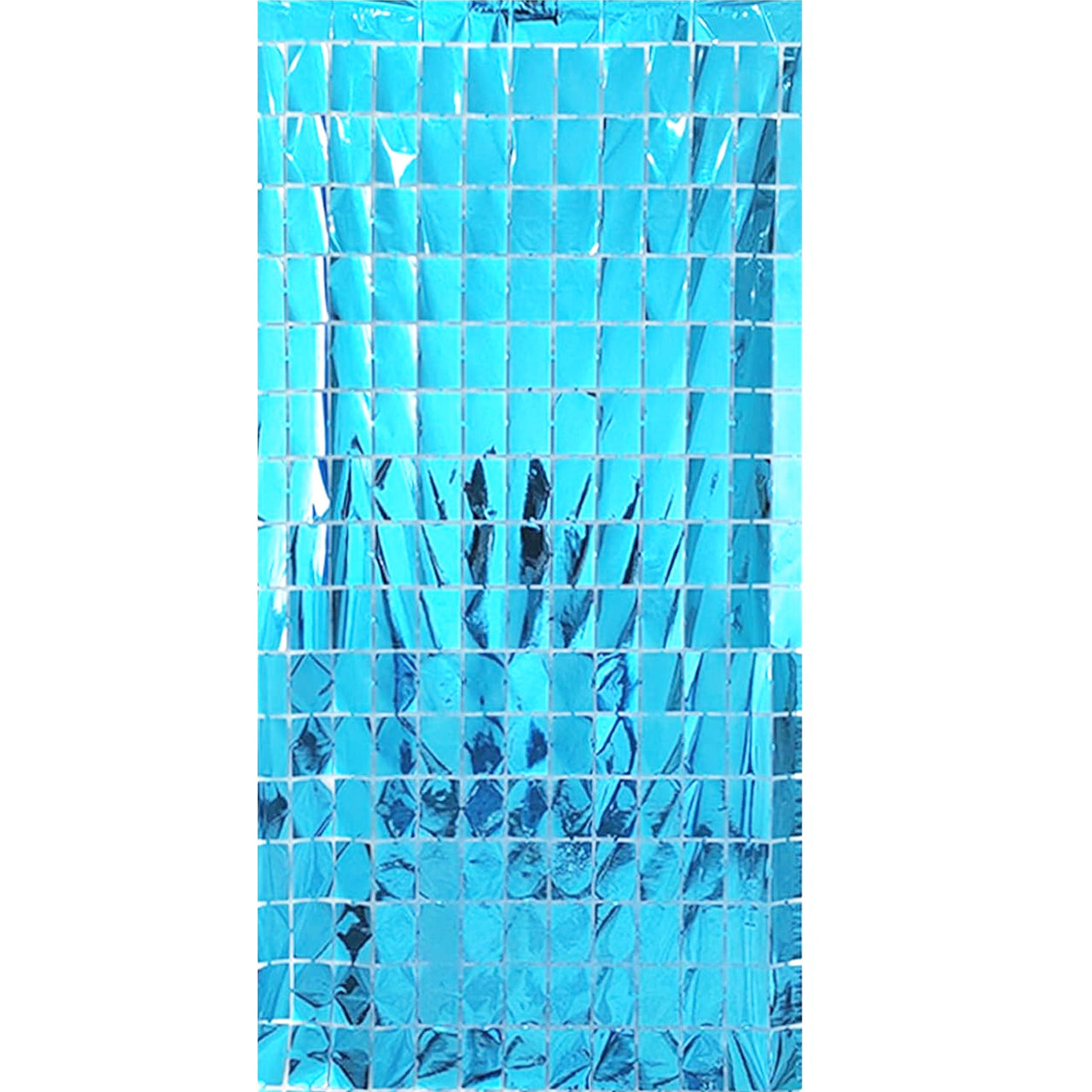1x2m Foil Disco Curtain - Light Blue (24 Packs)
