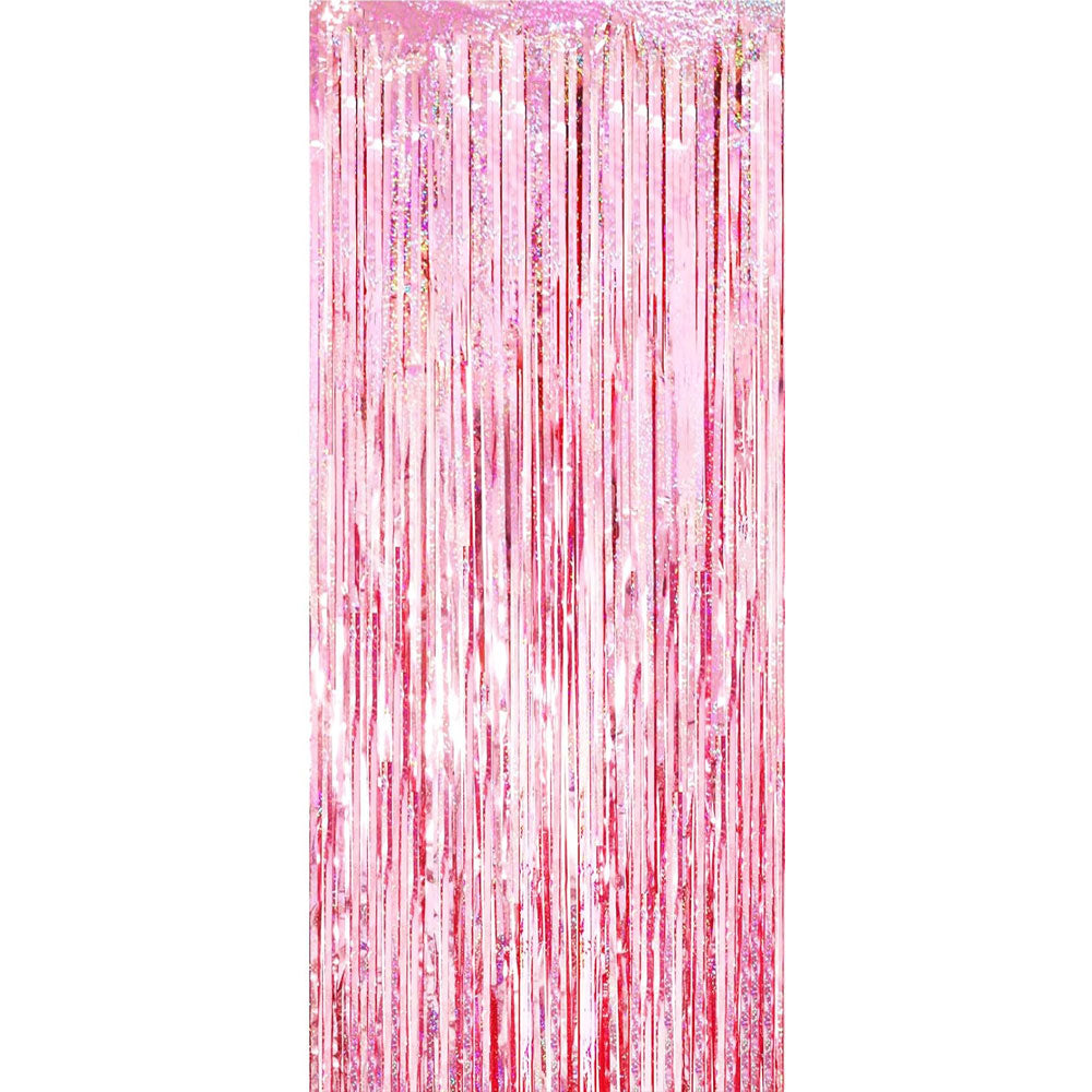 1x2m Foil Fringe Curtain - Pink (24 Packs)