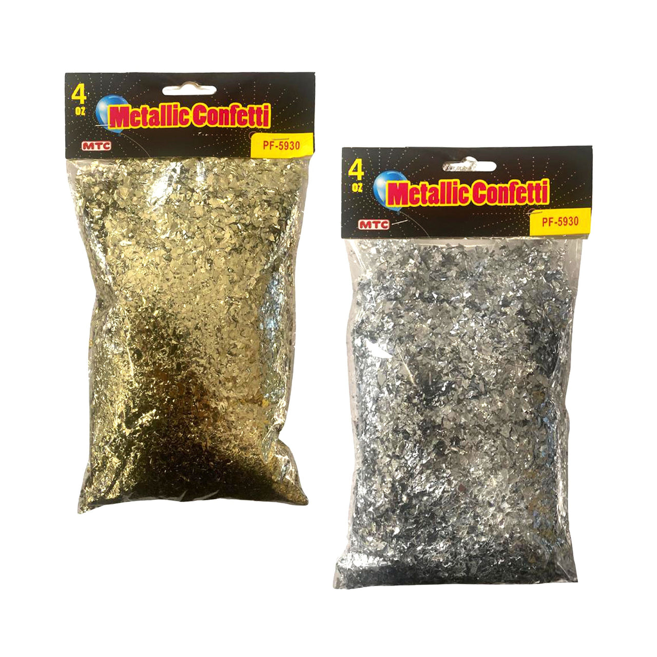 4 Oz. Metallic Confetti Value Pack - Gold Silver (24 Packs)