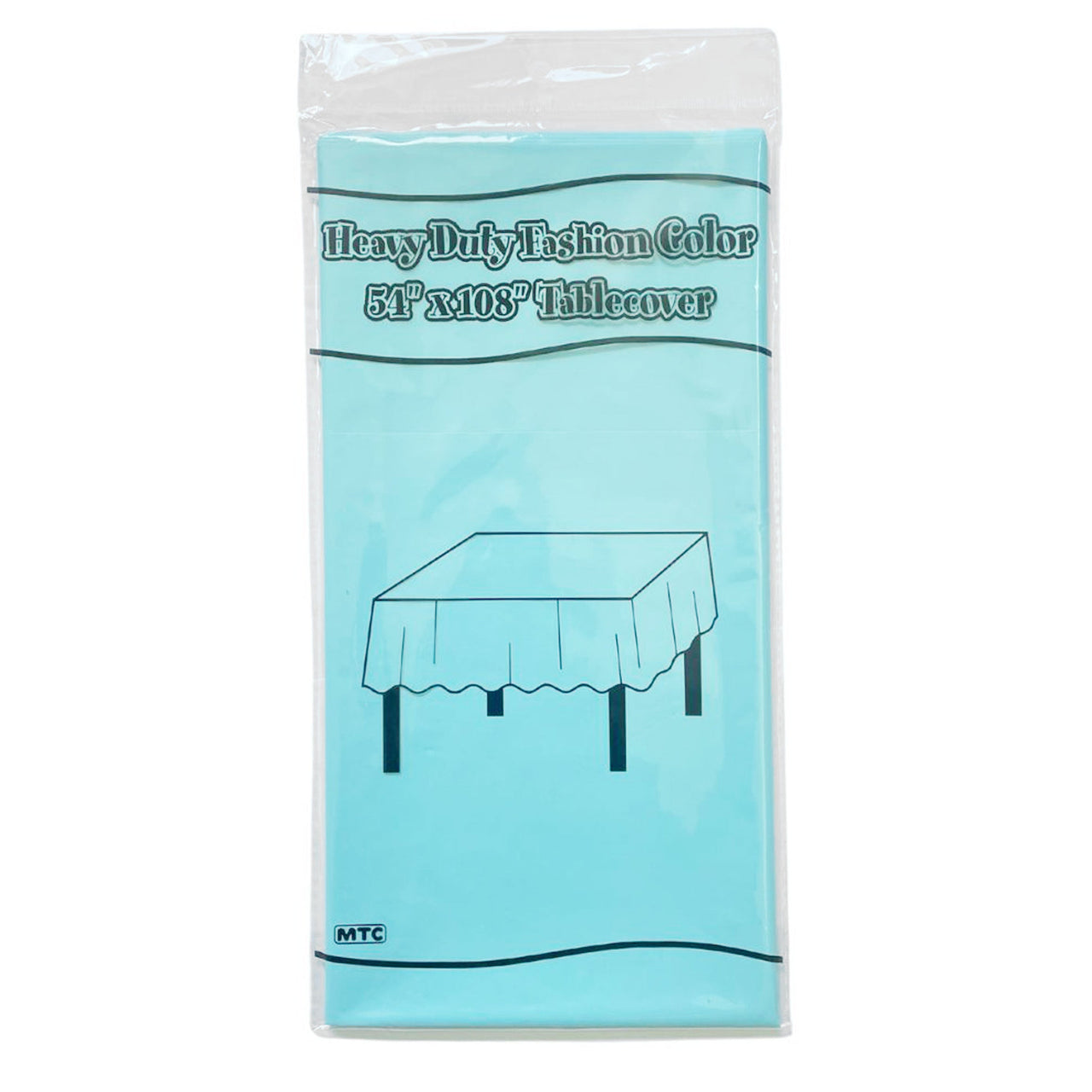 54"x108" Plastic Tablecover - Light Blue (24 Packs)