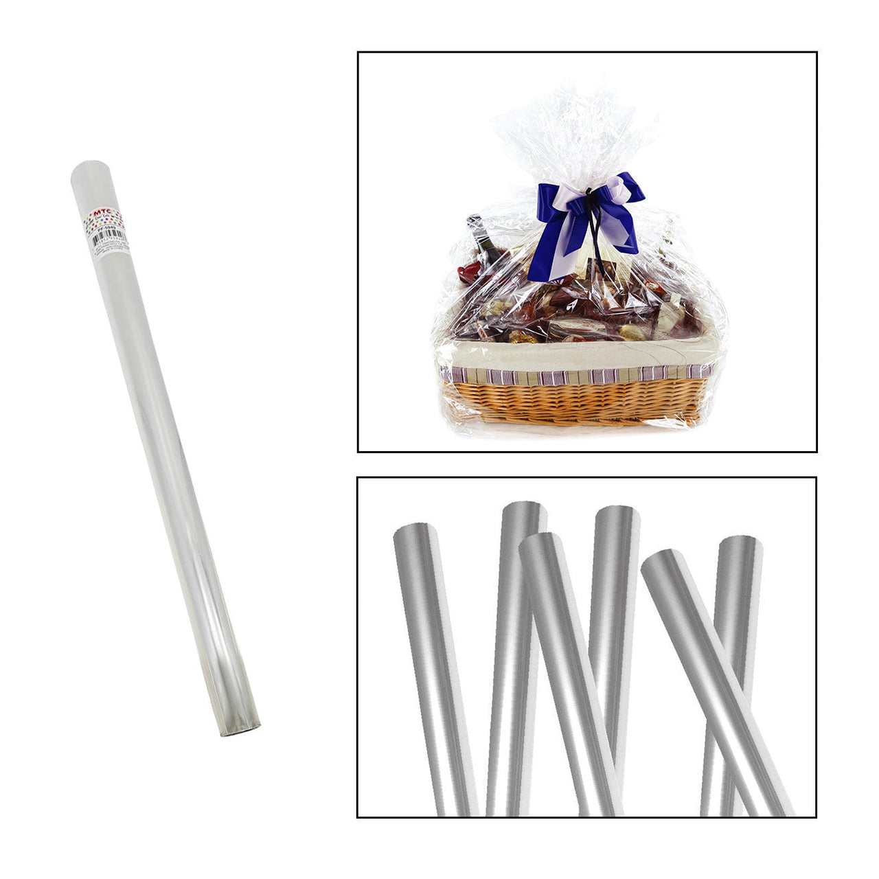 30"x100Ft Clear Cello Roll (12 Rolls)