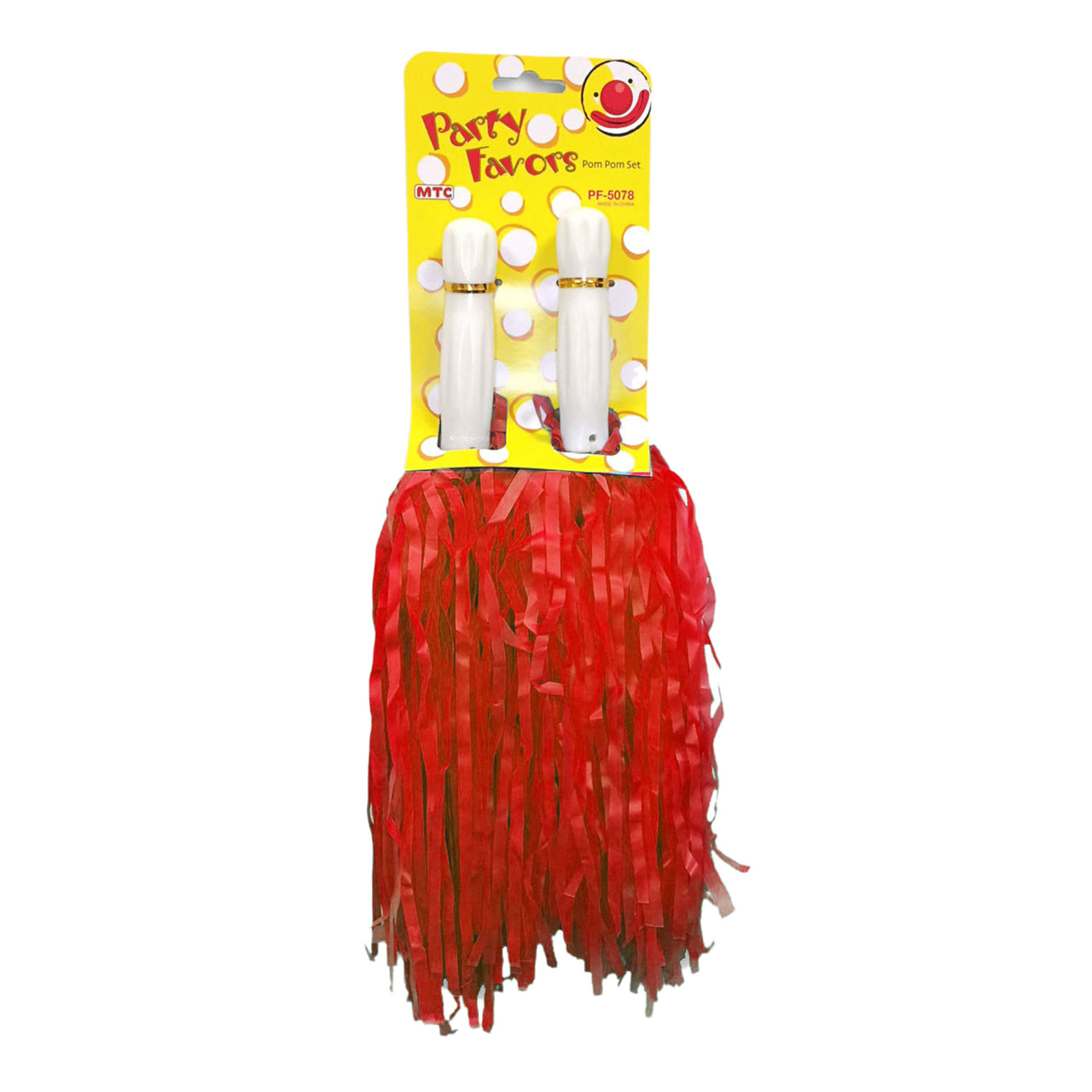 2 Pcs. 8" Pom Pom Set  - Red (24 Packs)