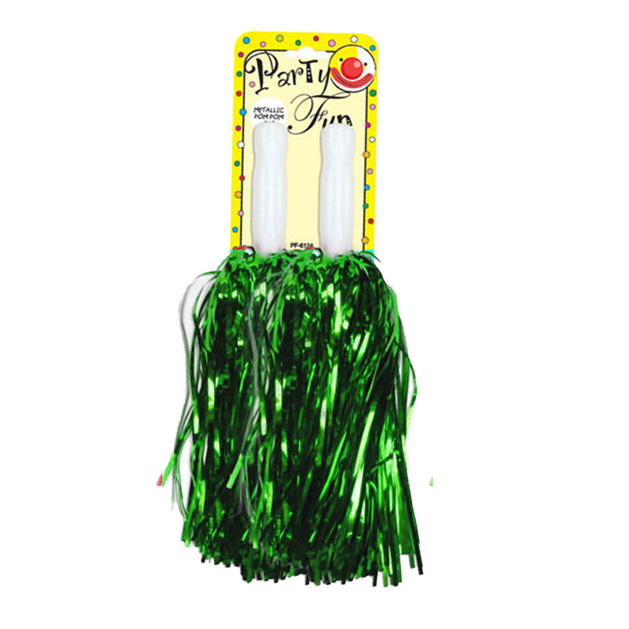 2 Pcs. 8" Metallic Pom Pom Set  - Green (24 Packs)