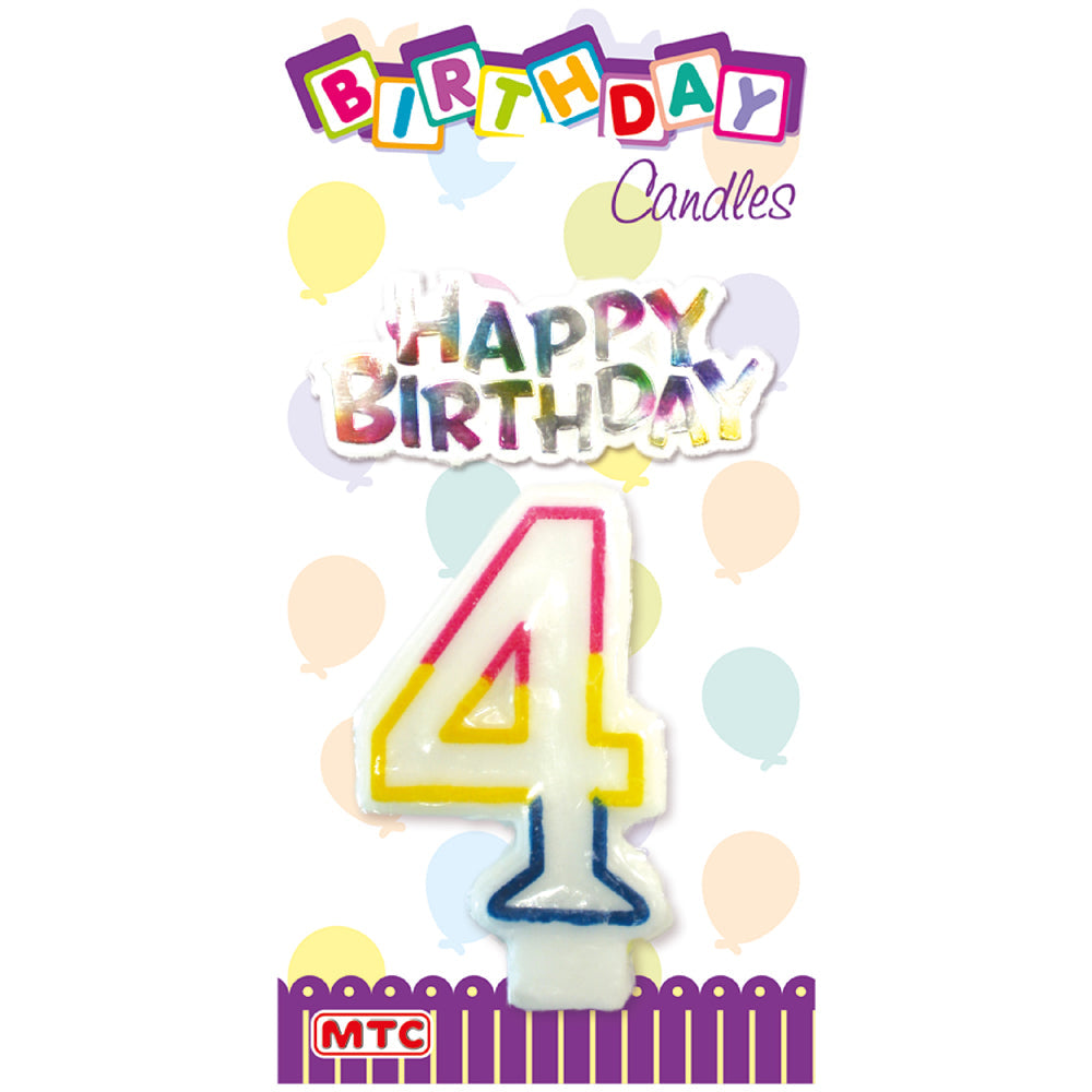 Candle With Topper - #4  (24 Packs)