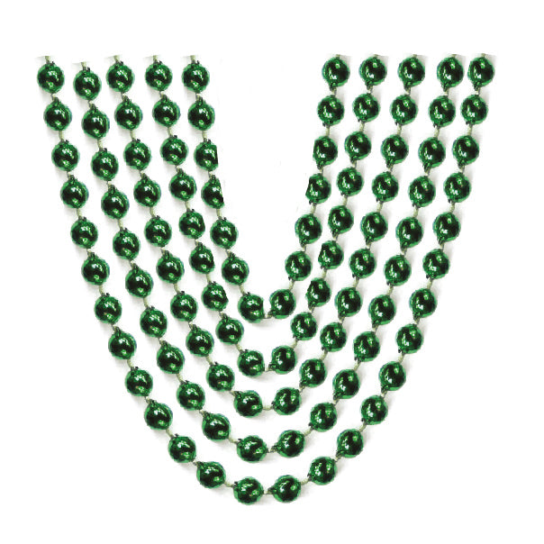 5 Pcs. 32"x6 mm Metallic Necklaces - Green (24 Packs)