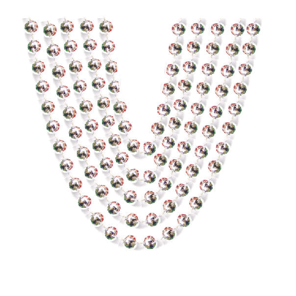 5 Pcs. 32"x6 mm Metallic Necklaces - Silver (24 Packs)