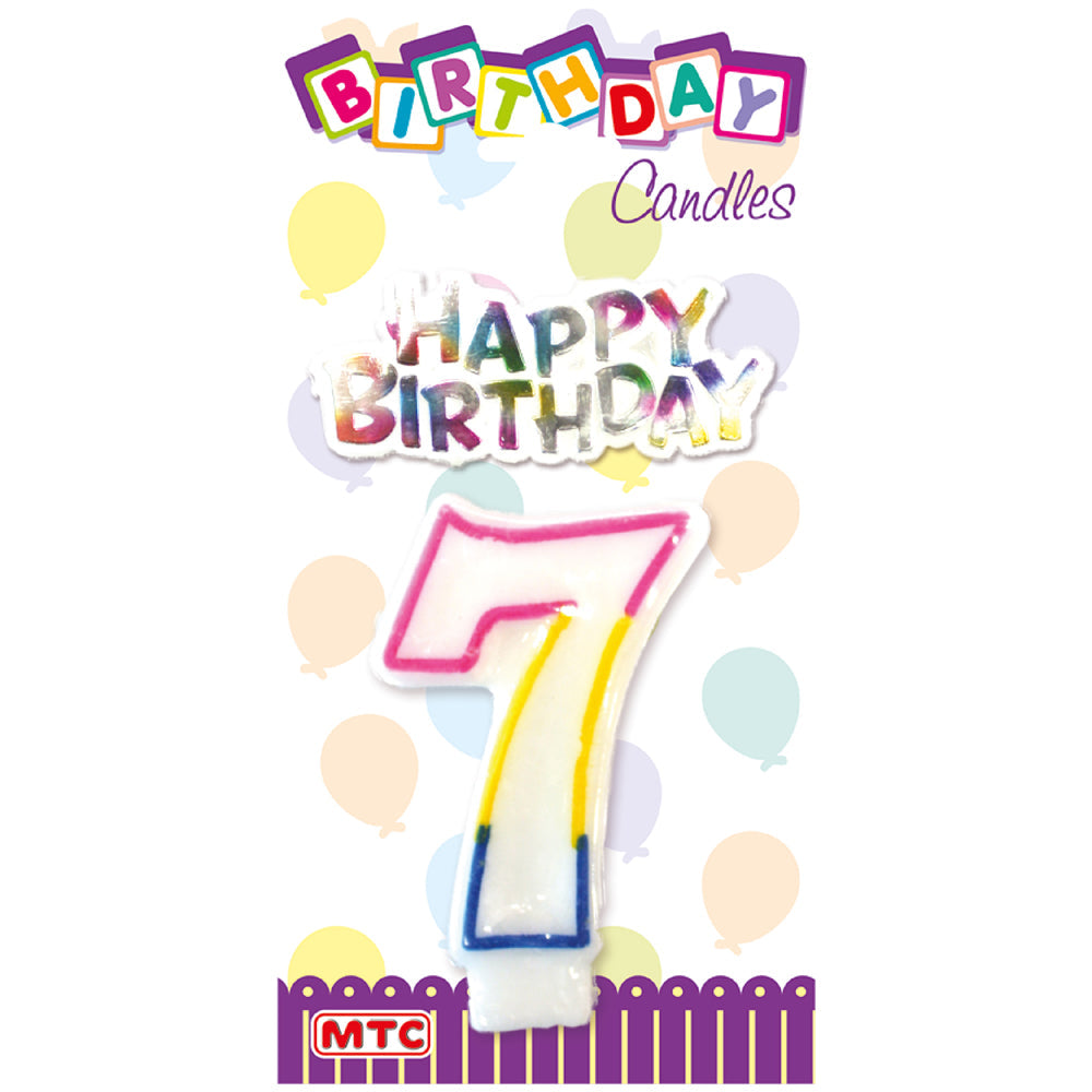 Candle With Topper - #7  (24 Packs)