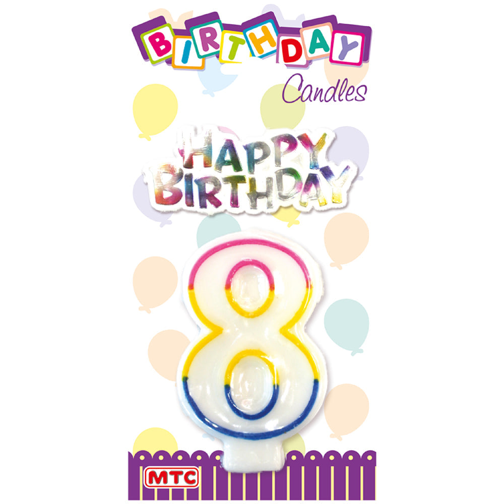 Candle With Topper - #8 (24 Packs)