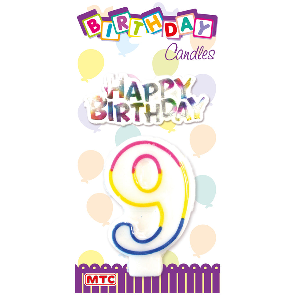 Candle With Topper - #9 (24 Packs)