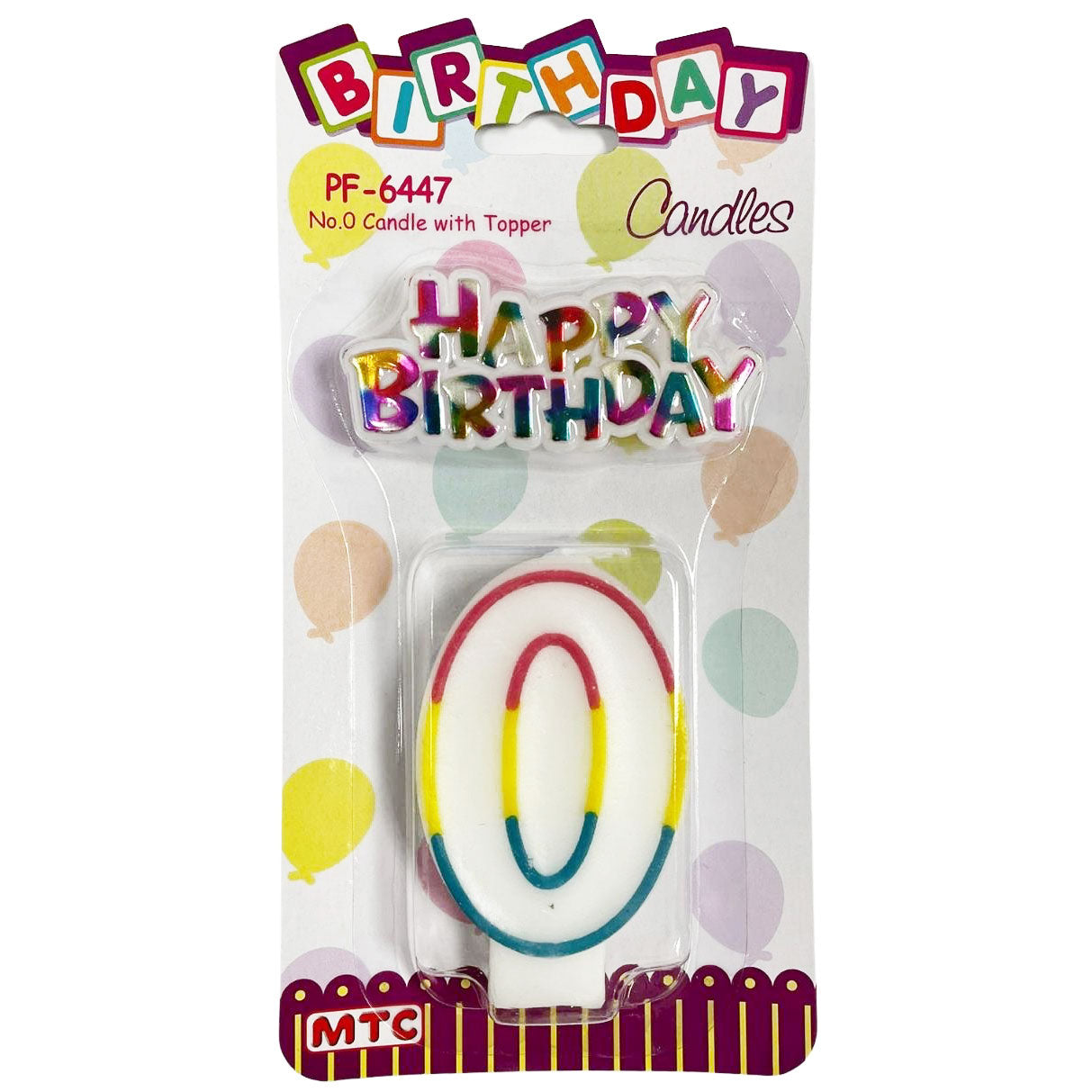 Candle With Topper - #0 (24 Packs)